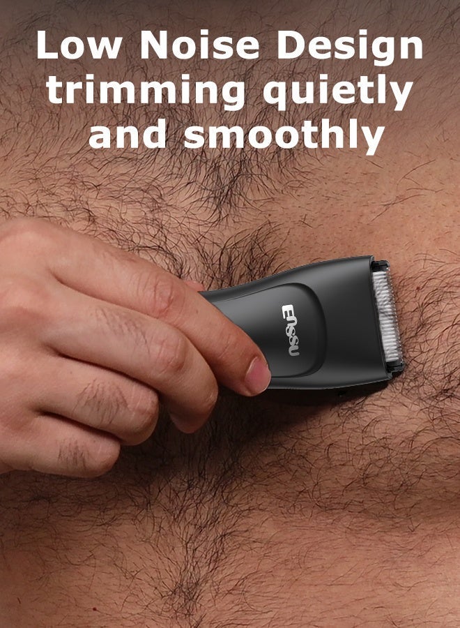 ENSSU Body Hair Trimmer for Men, Electric Manscape Groin Trimmer with Skin-Safe Ceramic Blade, Waterproof Ball Trimmer for Chest, Beard, and Pubic Hair - Image 5